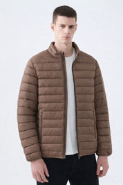 Doudoune à matière recyclée marron RAPHAËL