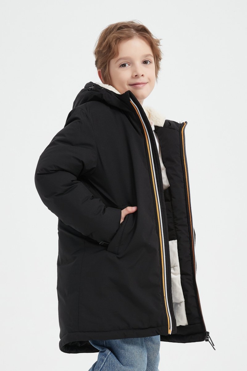 Doudoune avec doublure polaire noir JONNY JR