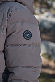 Doudoune beige homme à capuche LUC