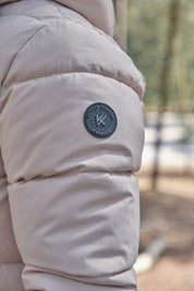 Doudoune beige homme à capuche MARC