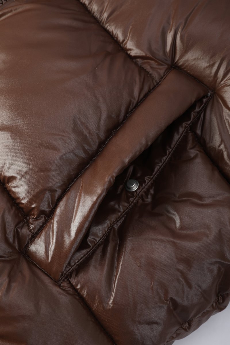 Doudoune brillante marron PIRLOT