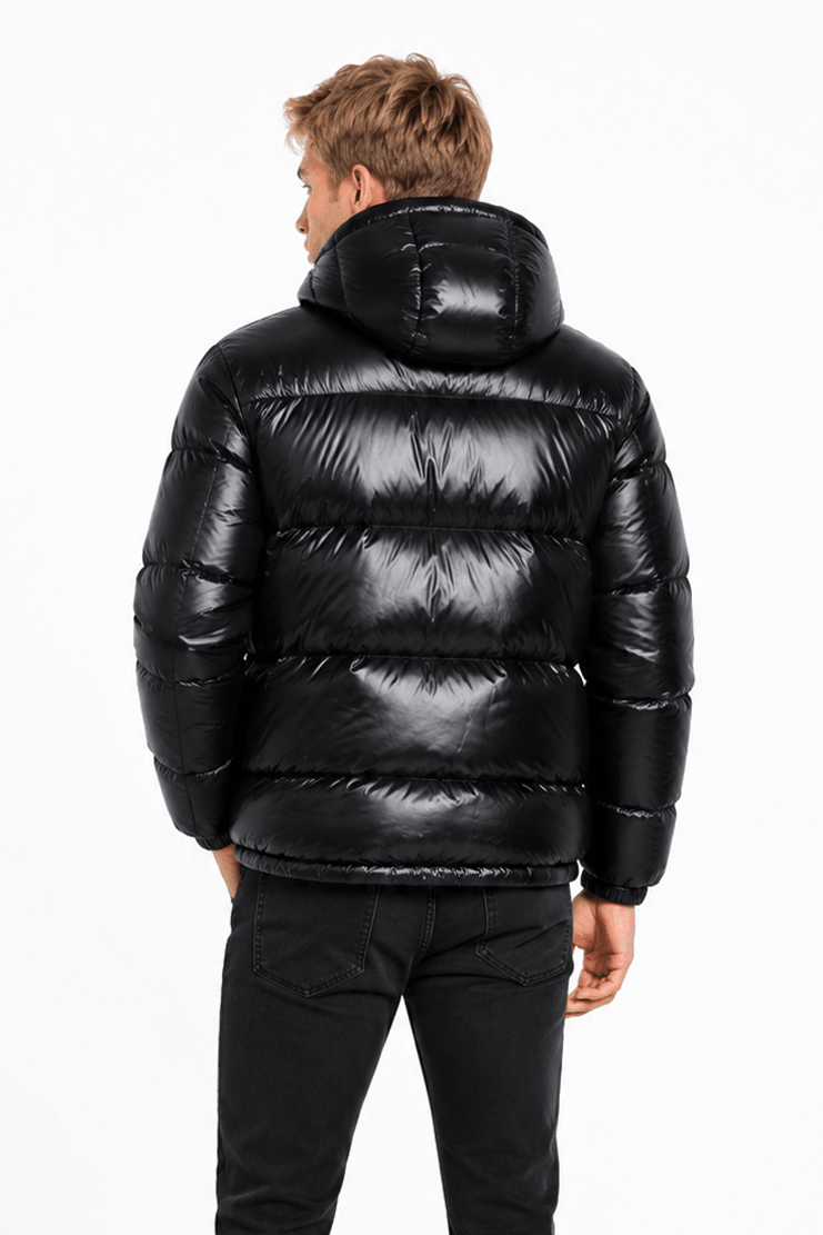 Doudoune brillante noire PIRLOT