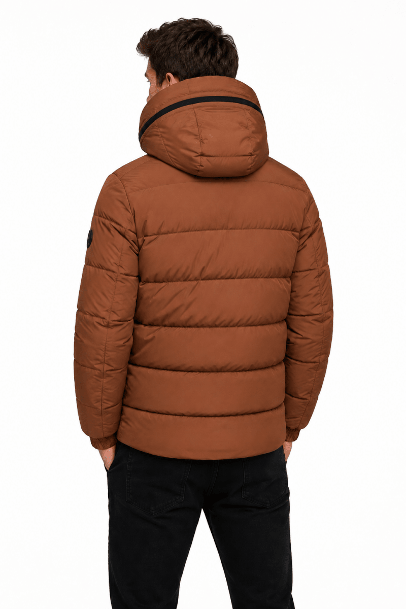 Doudoune camel homme à capuche HANCOCK