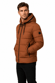 Doudoune camel homme à capuche HANCOCK