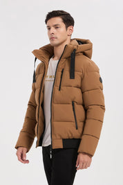 Doudoune camel homme à capuche MARC