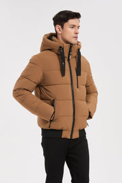 Doudoune camel homme à capuche MARC