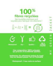 Doudoune capuche à matière recyclée BAPTISTE