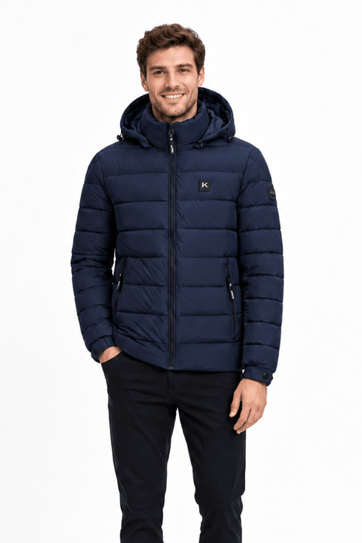Doudoune chauffante bleu foncé homme JAMES