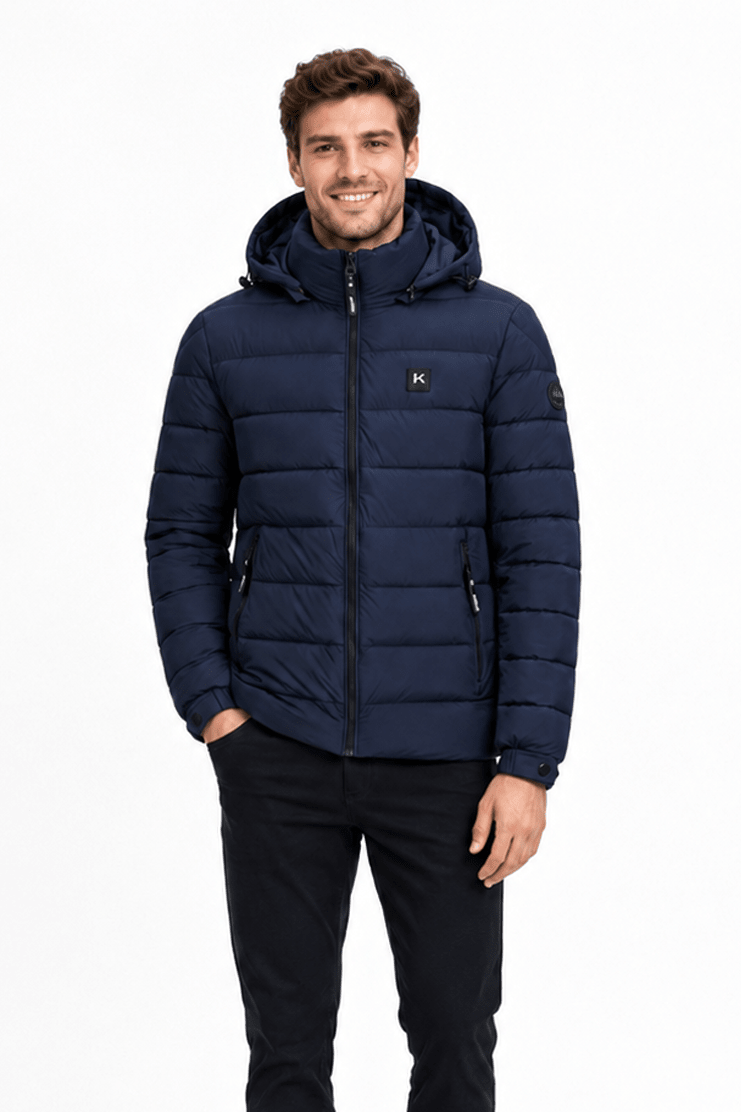 Doudoune chauffante bleu foncé homme JAMES