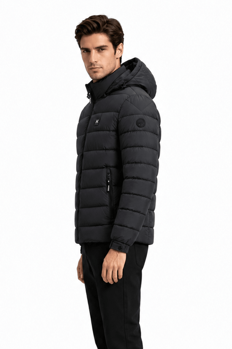 Doudoune chauffante gris foncé homme JAMES