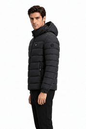 Doudoune chauffante gris foncé homme JAMES