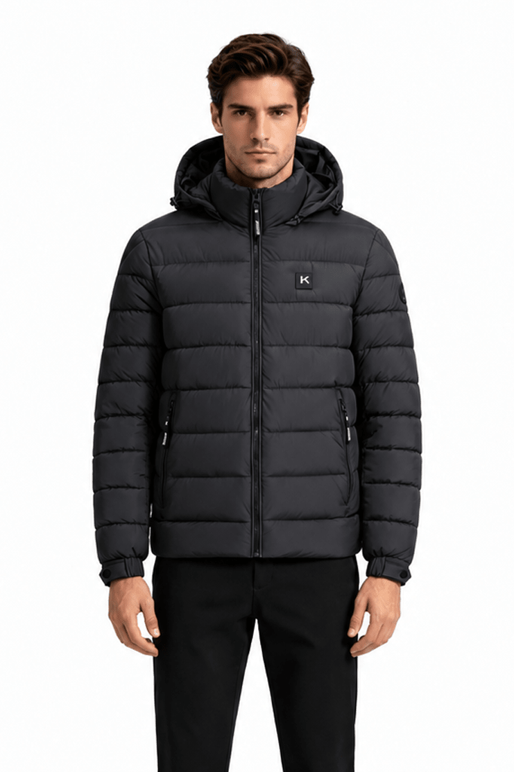 Doudoune chauffante gris foncé homme JAMES