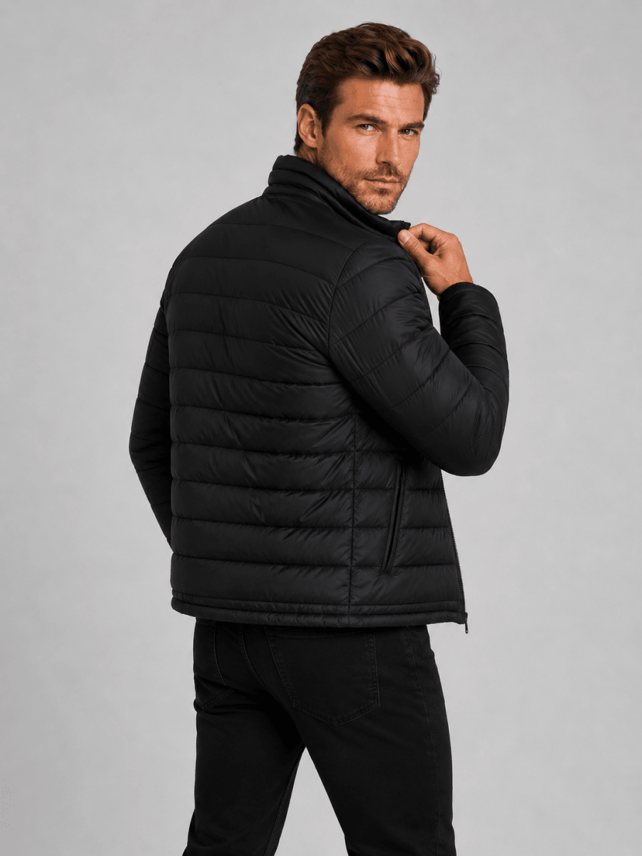 Doudoune col montant noir ACHIL