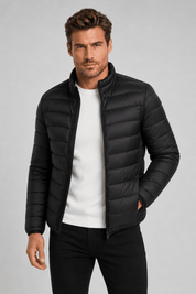 Doudoune col montant noir ACHIL