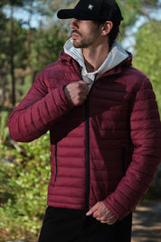 Doudoune colorée bordeaux FREDDY