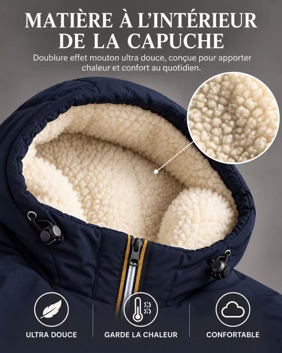 Doudoune doublée à capuche bleu JARVIS JR