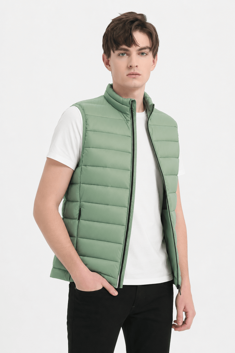 Doudoune gilet vert d'eau KAYSER