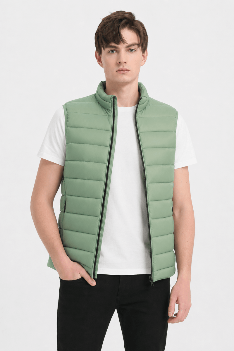 Doudoune gilet vert d'eau KAYSER