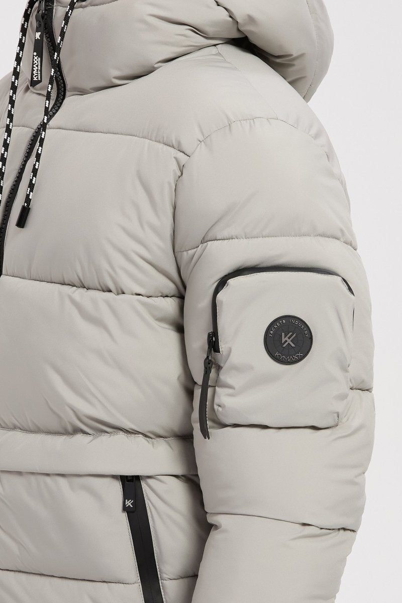 Doudoune gris clair homme à capuche CHARLES