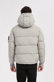 Doudoune gris clair homme à capuche CHARLES