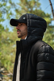 Doudoune Homme Bimatière avec Capuche – NOIR – BRUNO