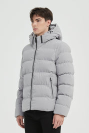 Doudoune Homme Gris claire avec Capuche LAZARE