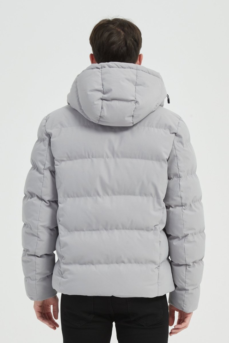 Doudoune Homme Gris claire avec Capuche LAZARE
