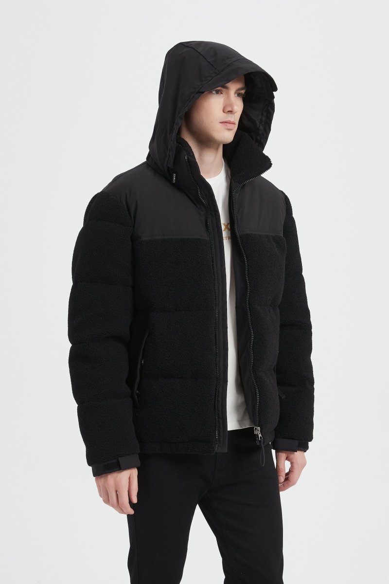 Doudoune Homme Noir avec capuche intégré LAURENCE
