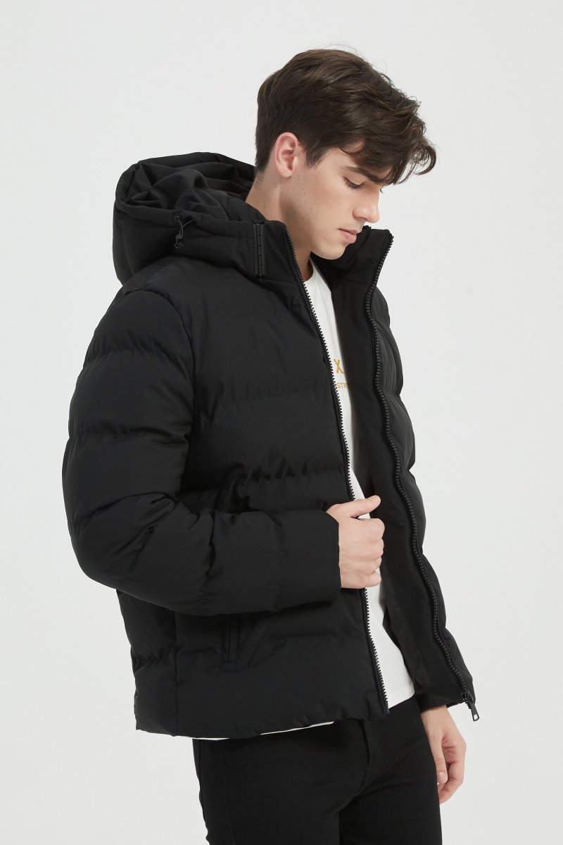 Doudoune Homme noir avec Capuche LAZARE
