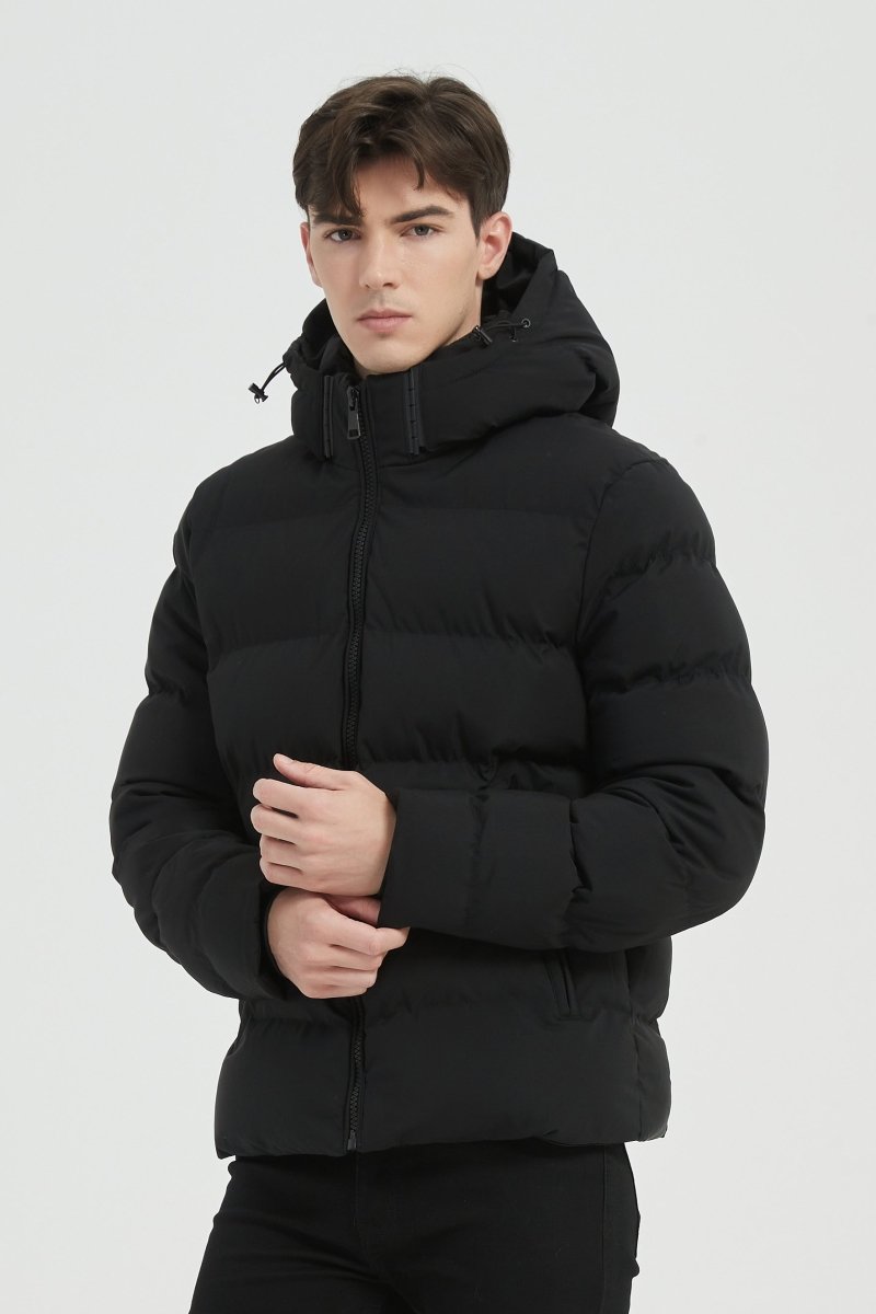 Doudoune Homme noir avec Capuche LAZARE