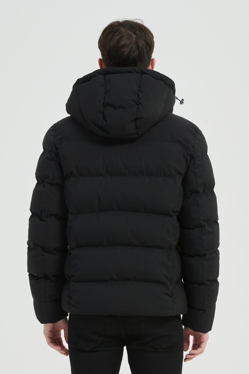 Doudoune Homme noir avec Capuche LAZARE