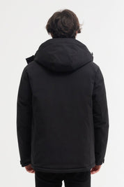 Doudoune Homme NOIR Hiver Chaude avec Capuche SYLVAIN