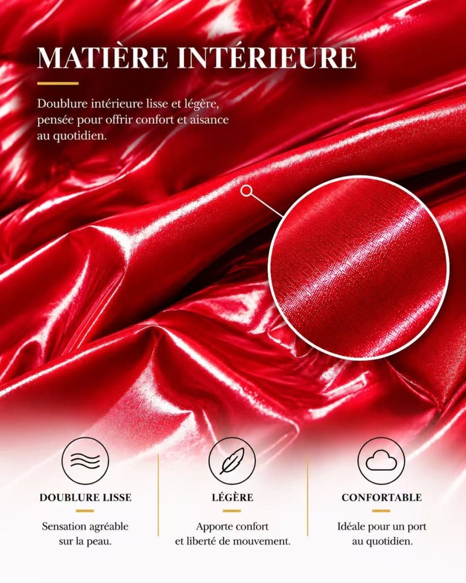Doudoune Homme Rouge Brillante avec Capuche ALBIN
