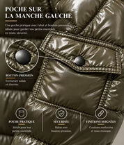 Doudoune Homme vert foncé Brillante avec Capuche ALBIN