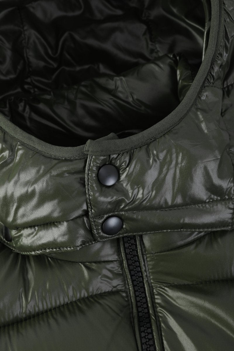 Doudoune Homme vert foncé Brillante avec Capuche ALBIN