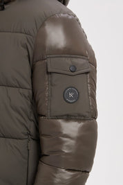 Doudoune kaki homme à capuche ÉDOUARD
