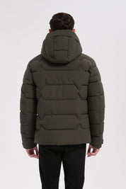 Doudoune kaki homme à capuche LUC