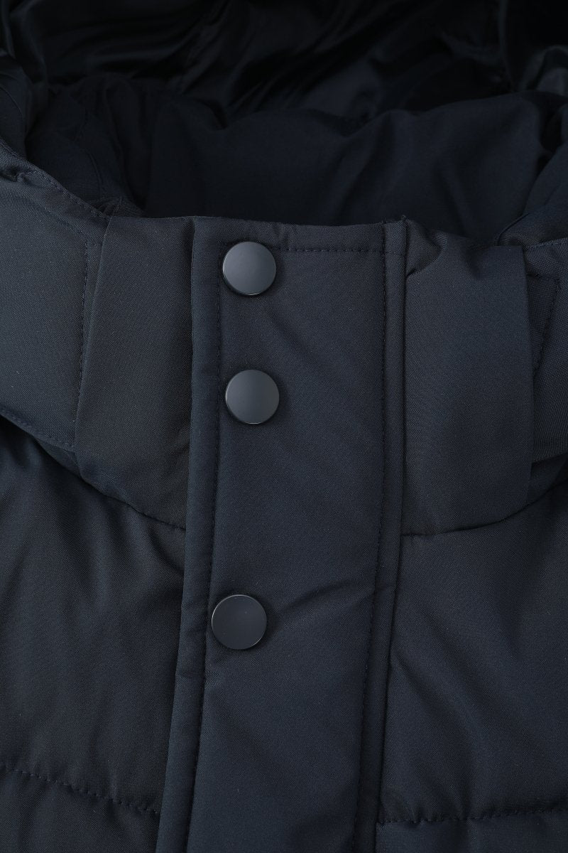 Doudoune longue bleu foncé matelassée SMART