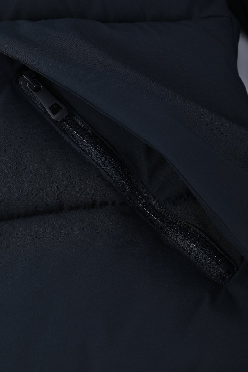 Doudoune longue bleu foncé matelassée SMART