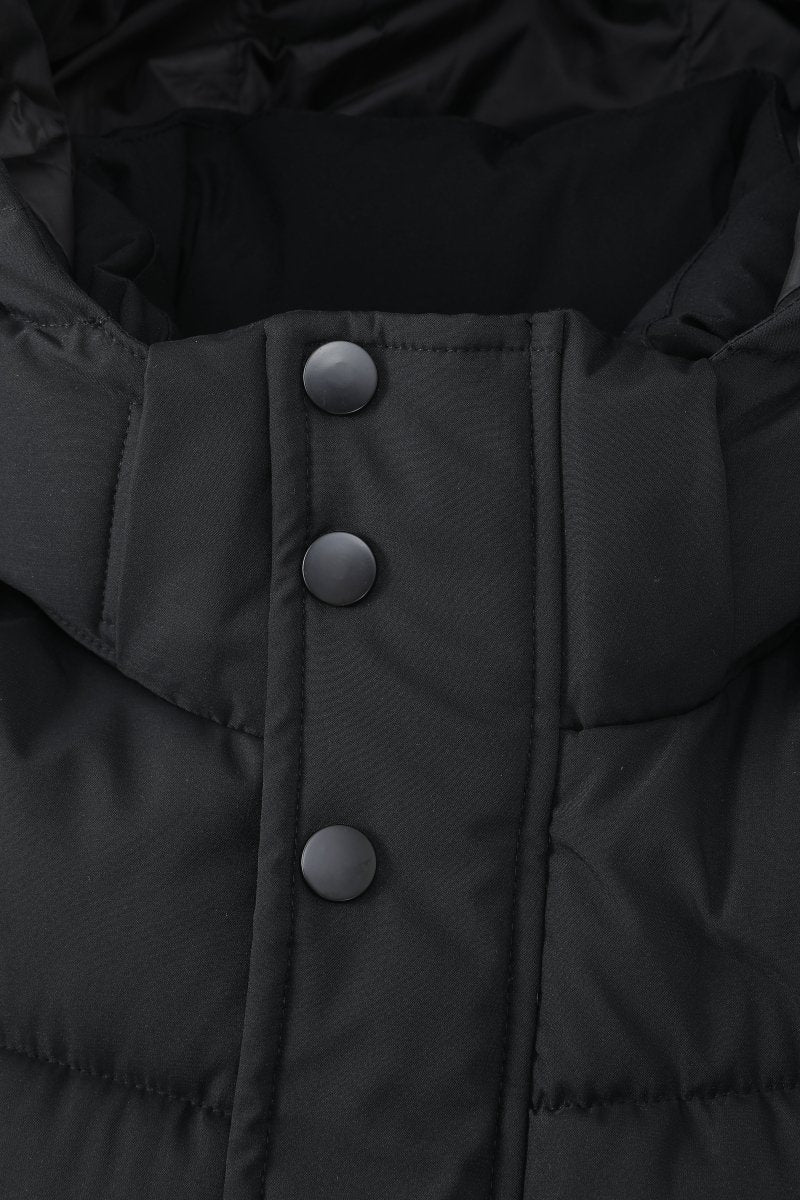 Doudoune longue noire matelassée SMART