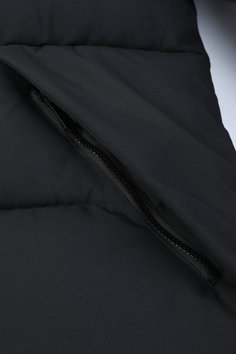 Doudoune longue noire matelassée SMART