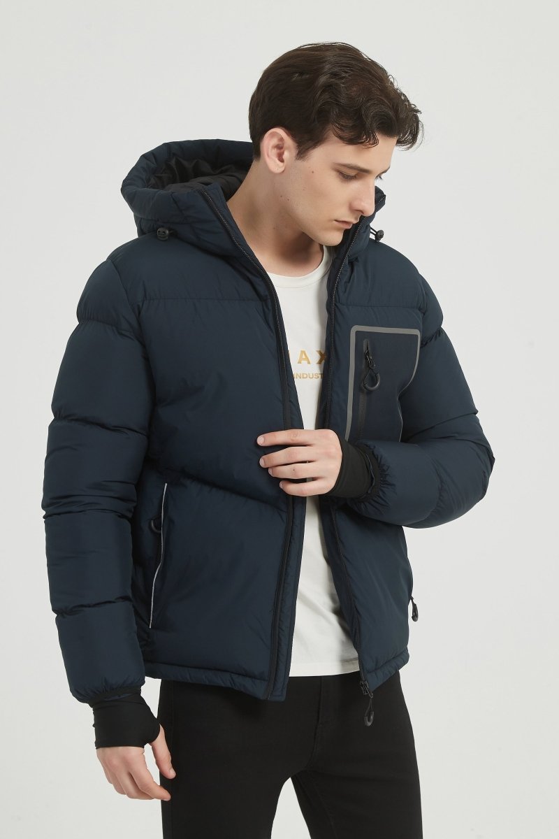 Doudoune matelassée avec poche poitrine contrastée CYRIL