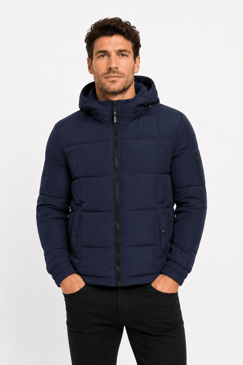 Doudoune matelassée bleu foncé DELVAUX