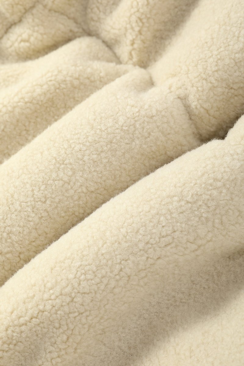 Doudoune matelassée effet sherpa écrue et camel HERMAN