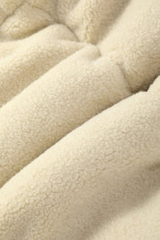 Doudoune matelassée effet sherpa écrue et camel HERMAN