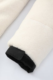 Doudoune matelassée effet sherpa écrue et noire HERMAN