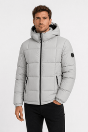Doudoune matelassée gris clair DELVAUX