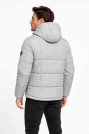 Doudoune matelassée gris clair DELVAUX