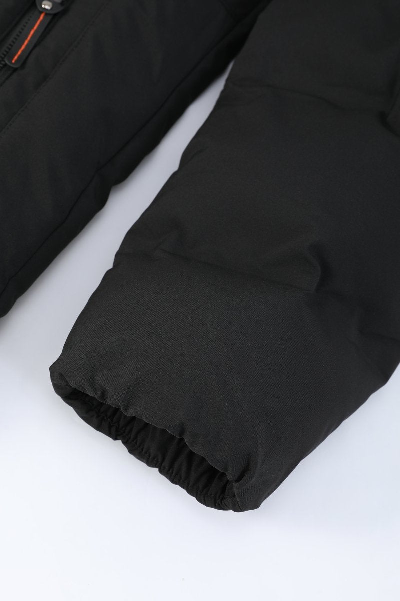 Doudoune matelassée noir à capuche MASSON