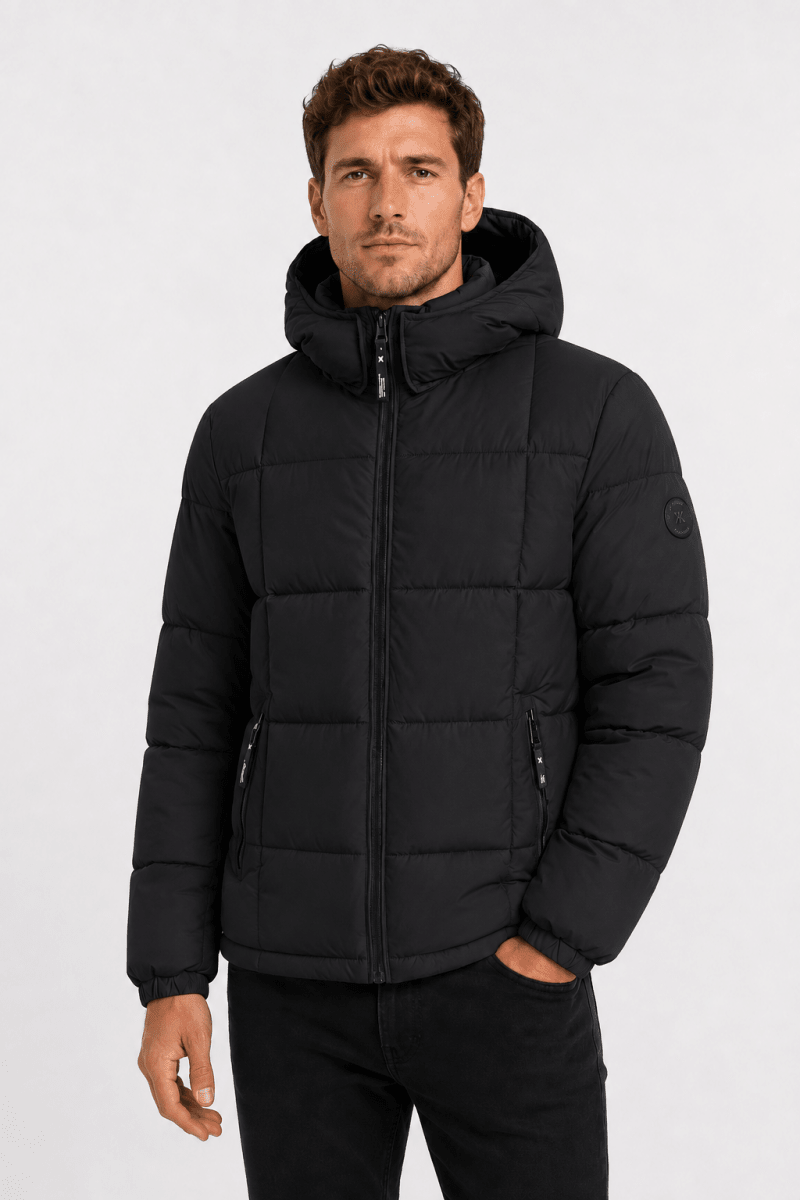 Doudoune matelassée noir DELVAUX